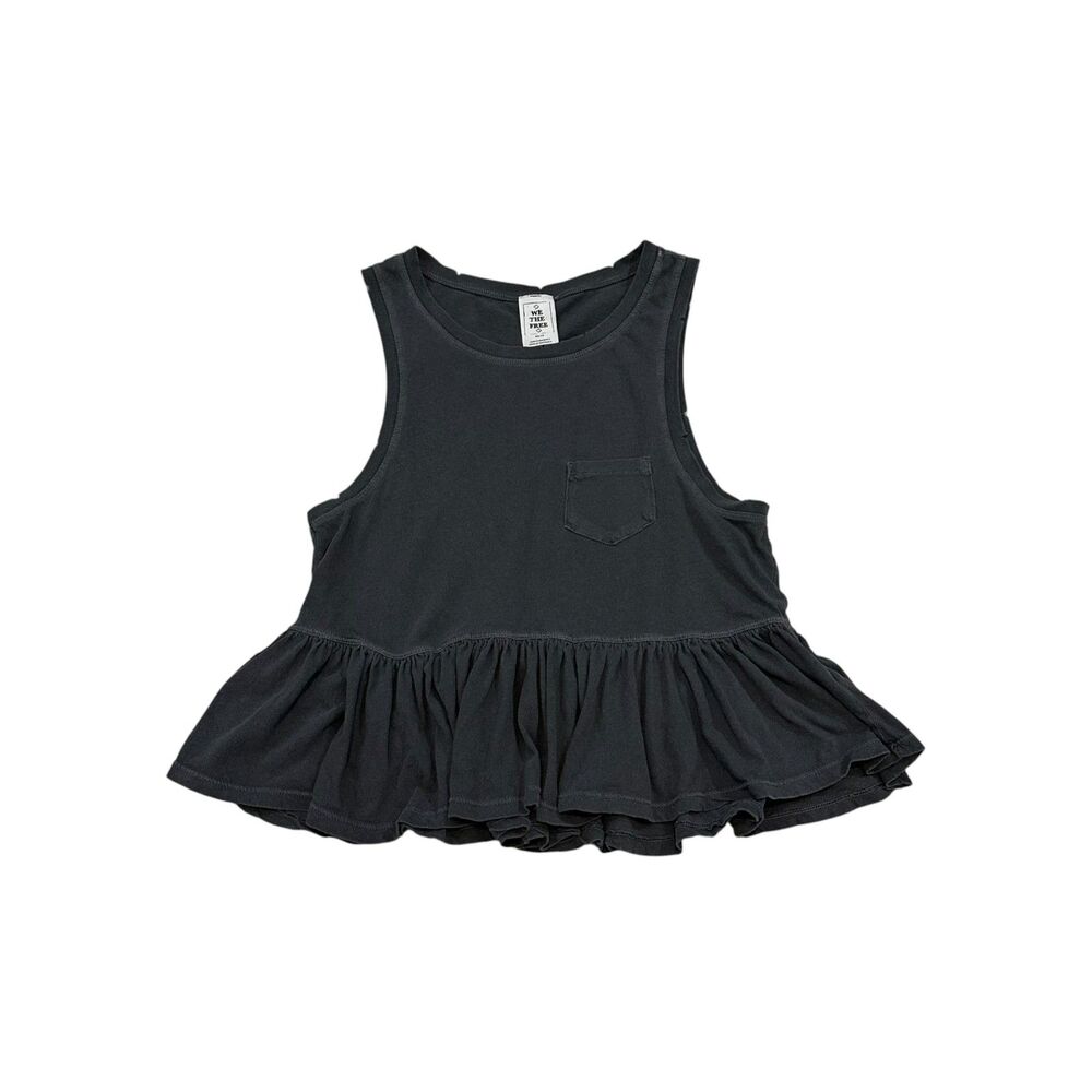 Free People We The Free Continental Peplum Tank Gray Size XS